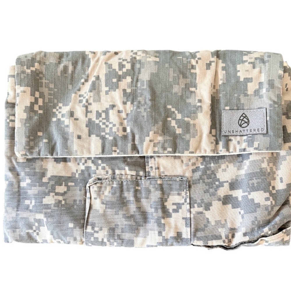 Unshattered‎ Camo Clutch Recycled Military Canvas Handmade USA Army Bag